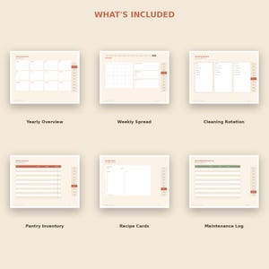 Paquete de planificador para un hogar acogedor / Planificador digital + Plantilla de Notion + Tarjetas de recetas de bonificación GRATIS / Planificador de gestión imprimible, Lista de verificación de limpieza. imagen 2