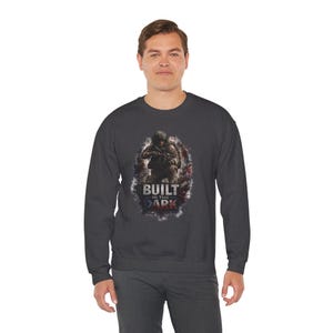 Built In The Dark Veteran Sweatshirt, Veteran Gift for Men, Military Crewneck, Patriotic Sweatshirt, Army Navy Marine Veteran image 3