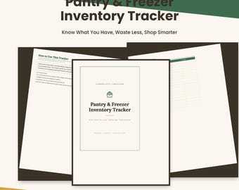 Planilha de Controle de Estoque do Freezer da Despensa – Redução do Desperdício de Alimentos, Lista de Compras (Imprimível + Notion)