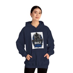 Built In The Dark Athlete Hoodie, Gym Motivation Hoodie, Workout Hoodie, Fitness Apparel, Weightlifting Tee, Bodybuilding Gift image 5