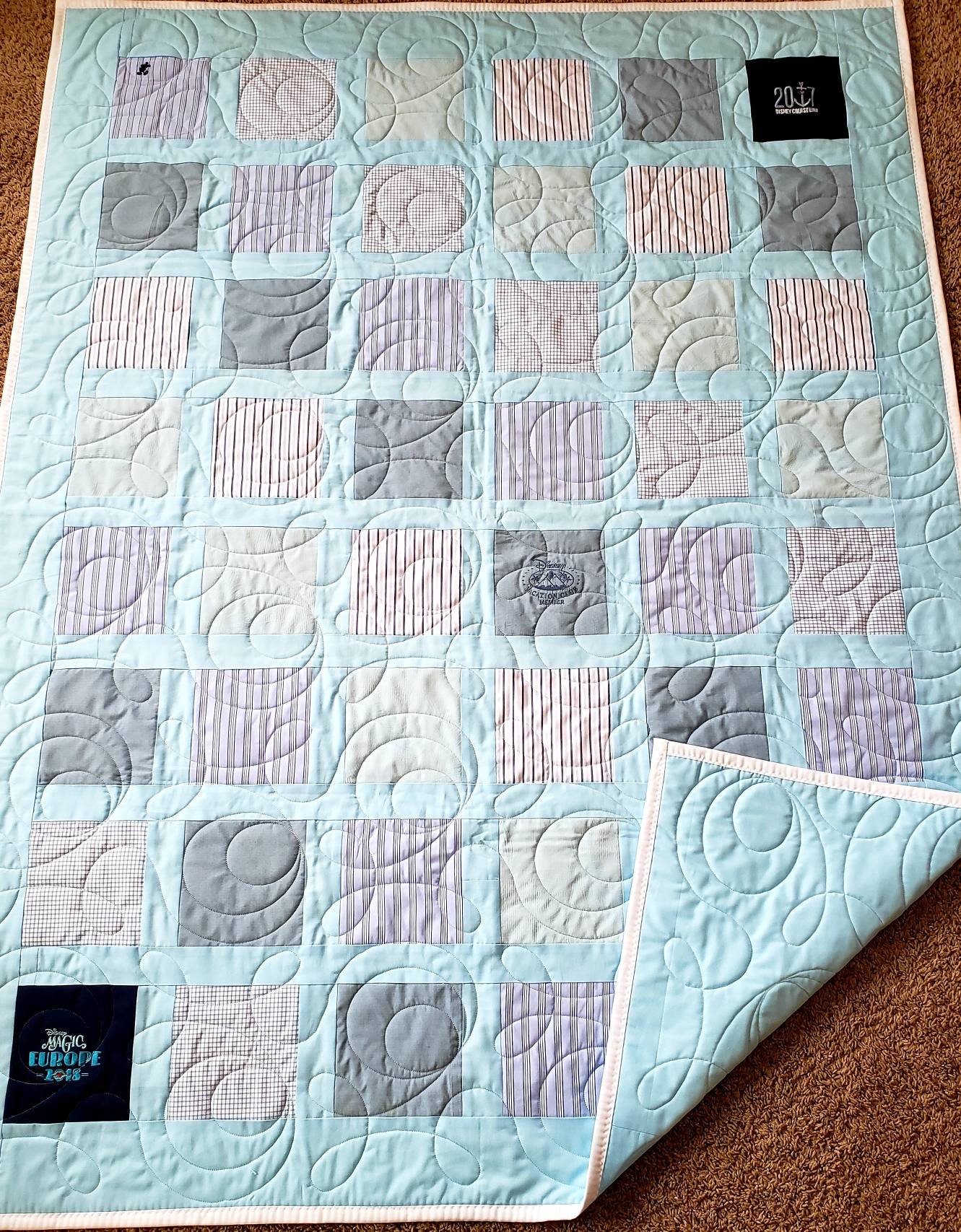 Bereavement quilt made from LOVED ONES clothing. Memory quilt. Etsy