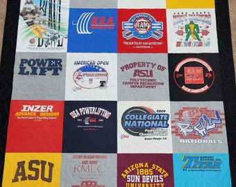 Gesteppte T-Shirt-Decke, nur gegen Anzahlung, Preise/Größen siehe unten