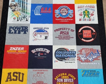 T-shirt Blanket Quilted. DEPOSIT ONLY!! For a QUILT prices and sizes, please read "Item Details/Description" below