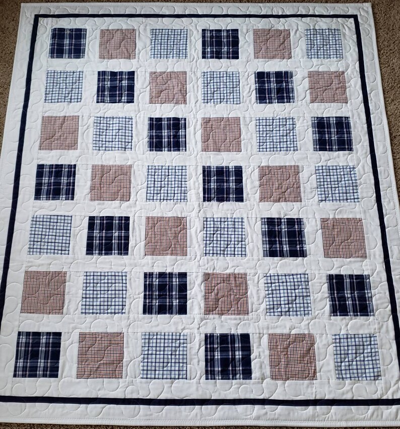 Bereavement quilt made from LOVED ONES clothing. Memory quilt. Etsy