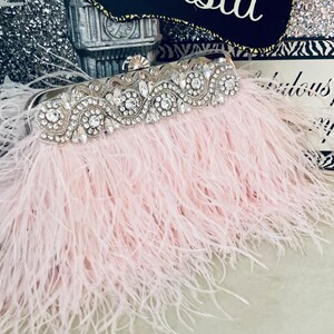 Pink Feather Party Evening Clutch