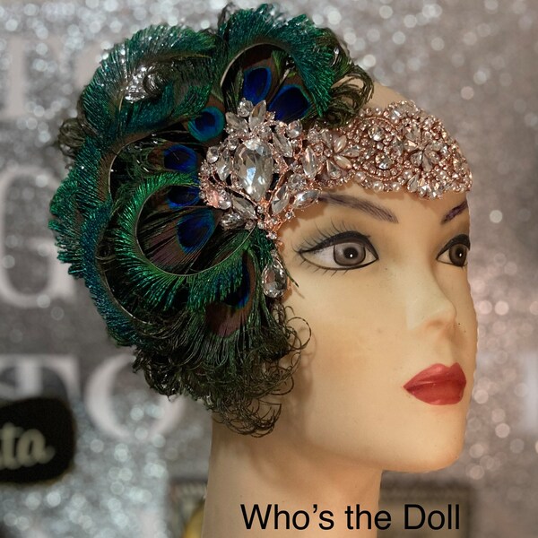 beaded flapper headpiece