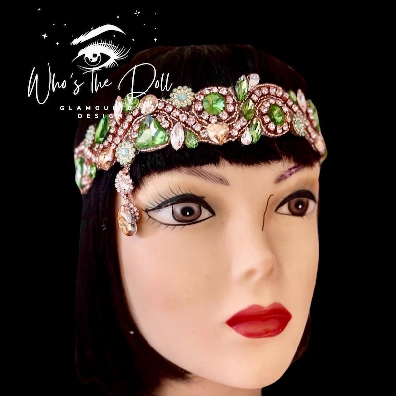 lime green headpiece