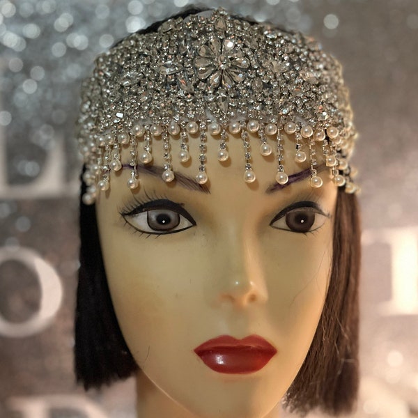 beaded flapper headpiece