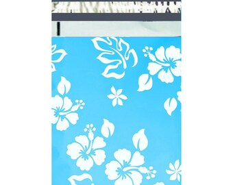 Boutique Designer Poly Mailer Bag Fast Shipping 1-1000 10x13 Hawaiian Blue