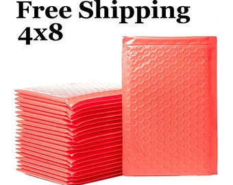 500 #000 Black Poly Bubble Mailers Envelopes Bags 4x8 Extra Wide Colors 4.5