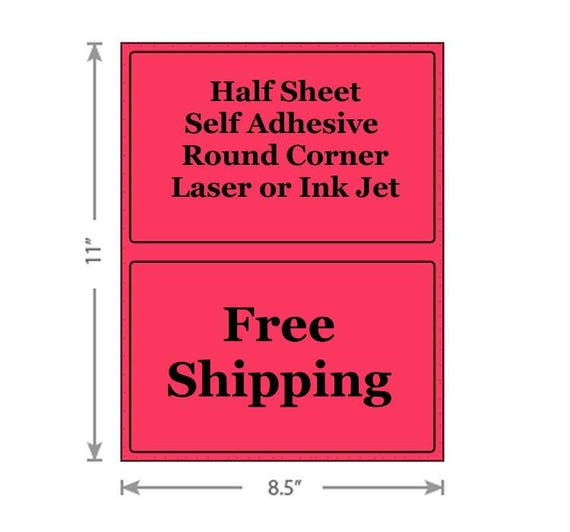 1000 QUALITY STICKY!! HALF SHEET LABELS FOR PAYPAL//USPS SHIPPING NO PERF