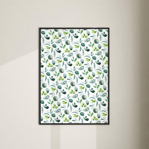 Australische Gum Blätter Tapete Wandkunst Belaubte Wandbehänge, Grünthema, botanisches Interieur, Eukalyptus