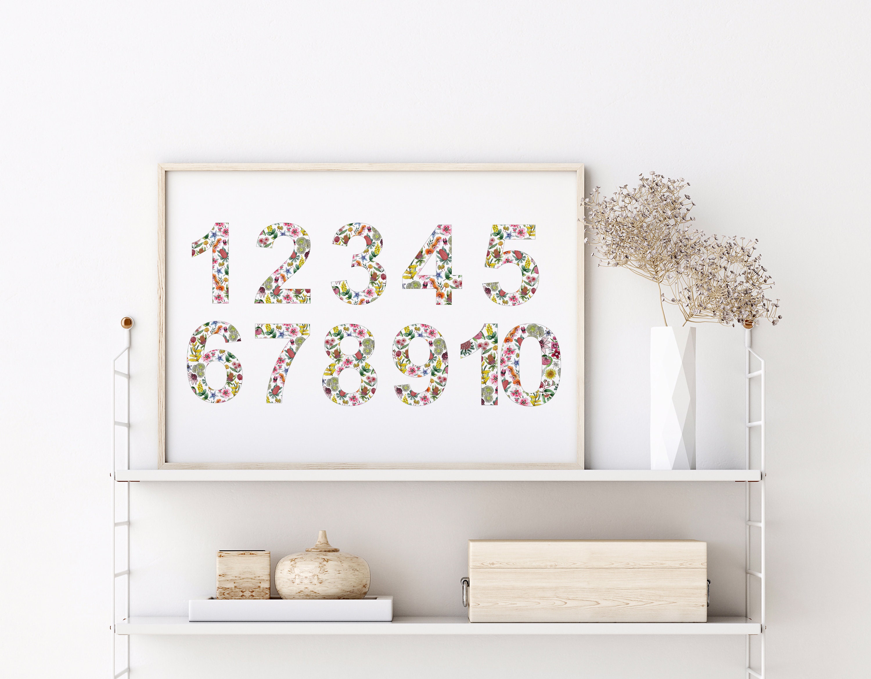 Australian Native Floral Number Chart 1 - 10: Educational Prints ...