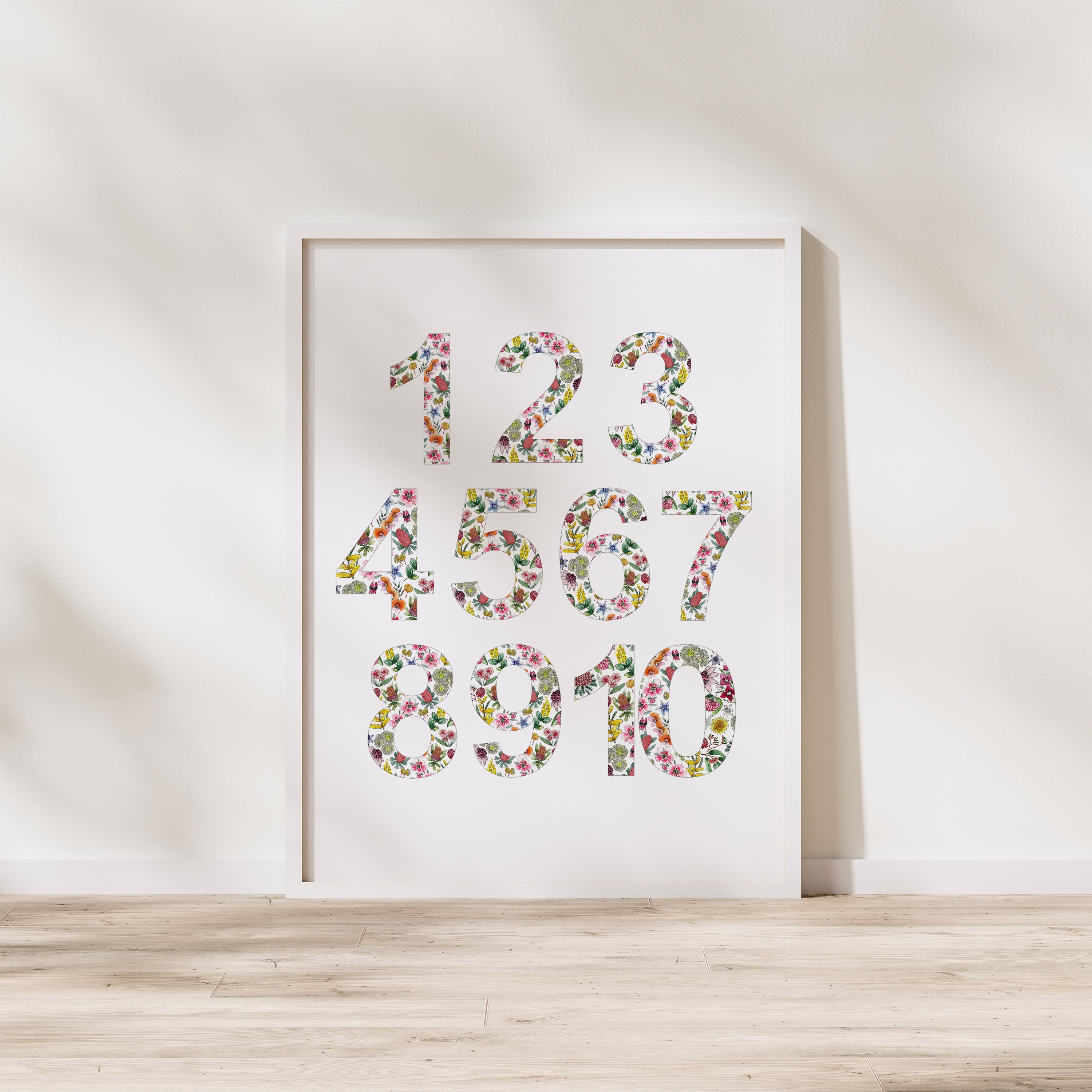 Australian Native Floral Number Chart 1 - 10: Educational Prints ...