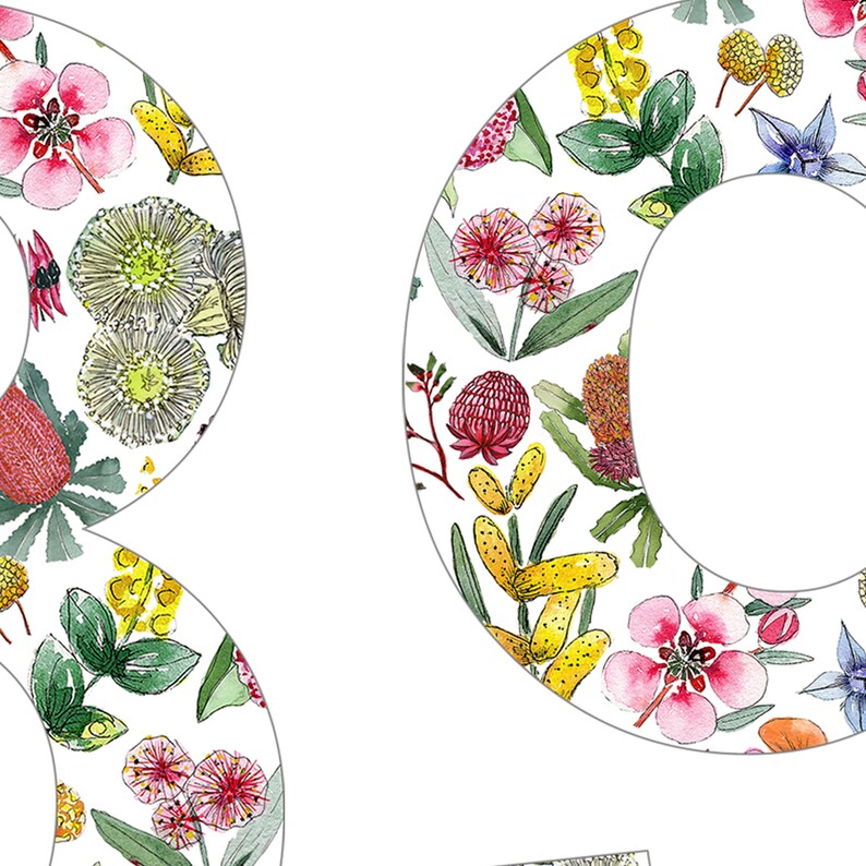 Australian Native Floral Number Chart 1 - 10: Educational Prints ...