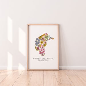 Australisches Hauptstadt-Territorium Aquarell Blumendrucke, Wildblumen Kunst, Geschenke der Ureinwohner Australier, Blumen, Botanische Drucke, Größen A5 A4 A3 A2