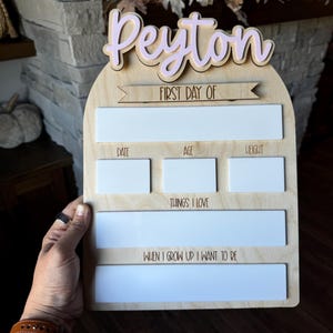 Interchangeable First Day of School Sign | Last Day of School Board | First and Last Day of School Custom Board