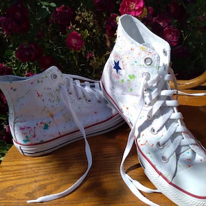 Splatter painted Converse High Tops