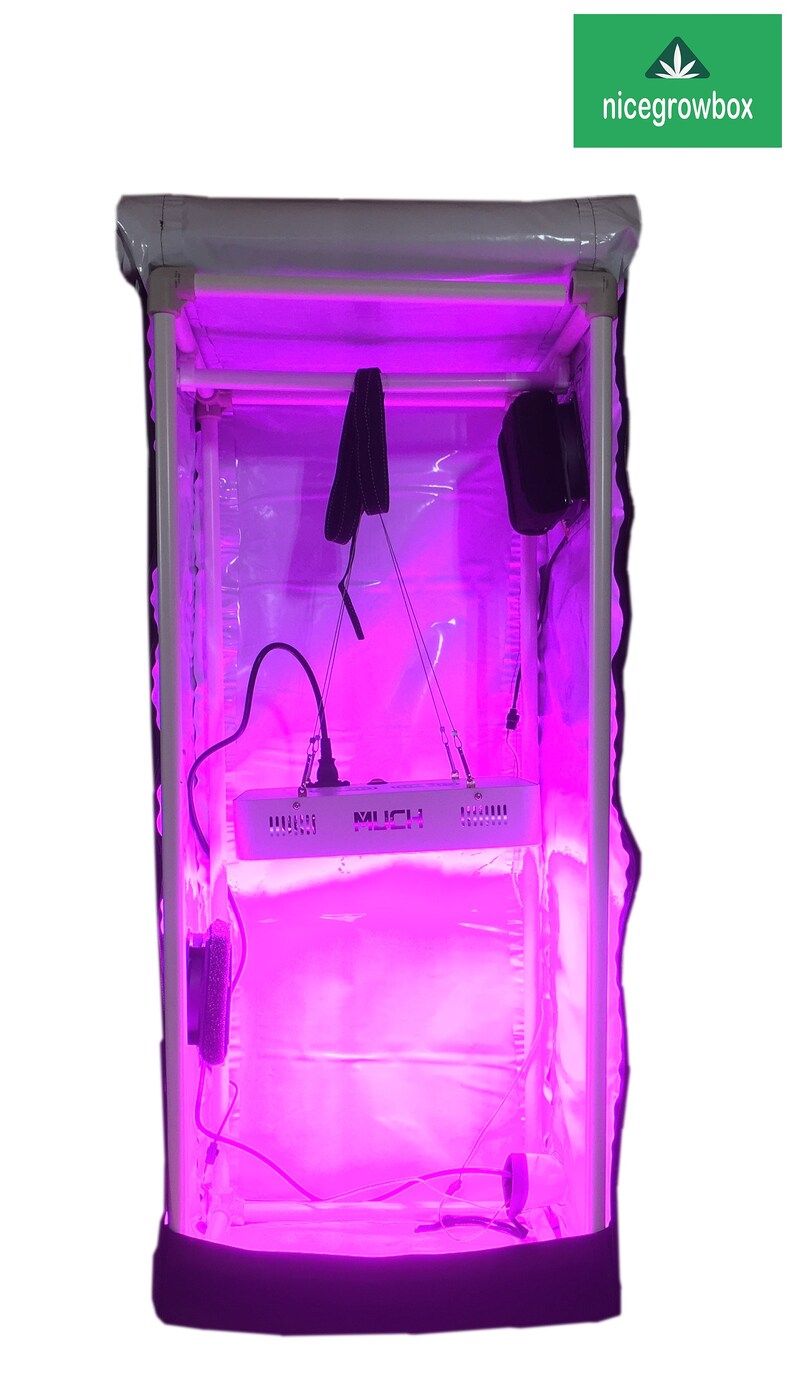 600W Led Reflective Hydroponics Nice Grow Box Tent 16x16x48 Full set image 2