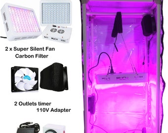 600W Led Reflective Hydroponics Nice Grow Box Tent 16x16x48  Full set