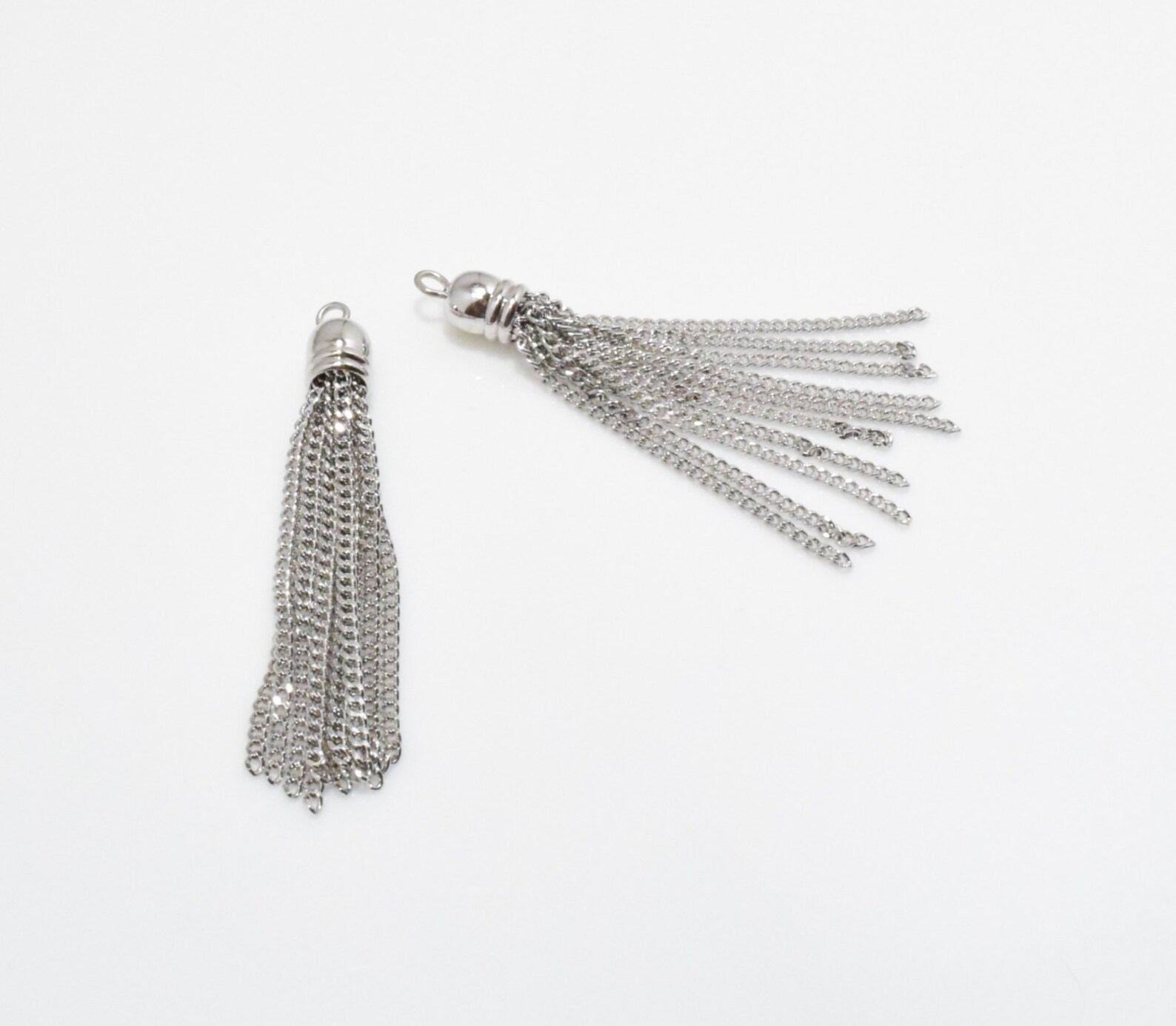 Silver Metal Tassel large Chain Tassel . Silver Tassel . Etsy