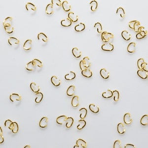 C Ring, Jump Ring 0.5mm x 3.5mm, Basic Supplies, Polished Gold - 200pcs / CR052-PG
