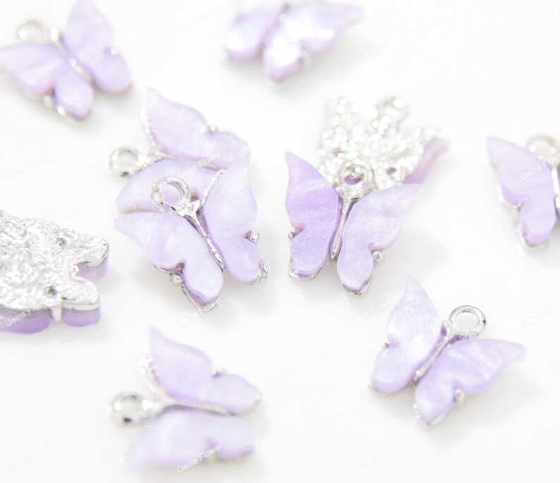 Pearl Purple Butterfly Acrylic Pendant . Butterfly Pendant . Etsy