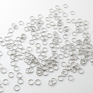 Jump Ring 0.6mm x 4mm, Basic Supplies, Polished Rhodium - 100pcs / OR064-PR