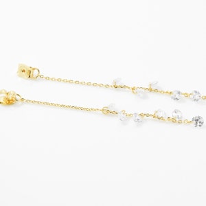 Dos de boucle d’oreille goutte cubes. Menu Cube papillon embrayage. Embrayage de boucle d’oreille. Boucles d’oreille. 16K poli or plaqué sur laiton - 2pcs / UT0143-PG