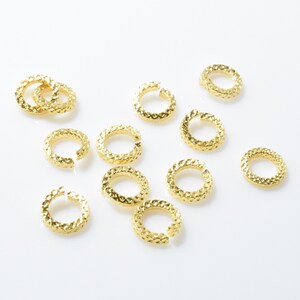 Jump Ring 1.3mm x 4.8mm . Ring Brass Bead . Ring Pendant . Basic Supplies . 16K Polished Gold Plated over Brass - 10pcs / JM0040-PG