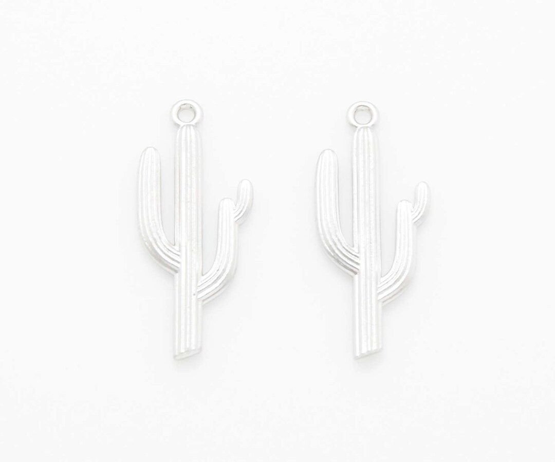 COGCHARGER Kaktus Charms 10 Stück - 18K Vergoldet Für Schmuckherstellung