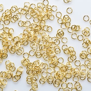Jump Ring 0.5mm x 2mm, Basic Supplies, Polished Gold - 100pcs / OR052-PG