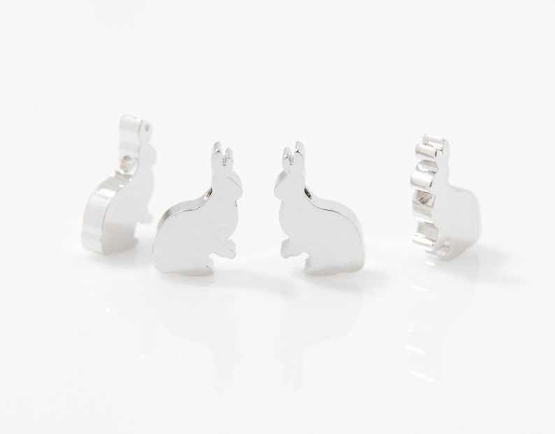 Rabbit Bead . Rabbit Charm . Rabbit Pendant . Animal Bead . | Etsy