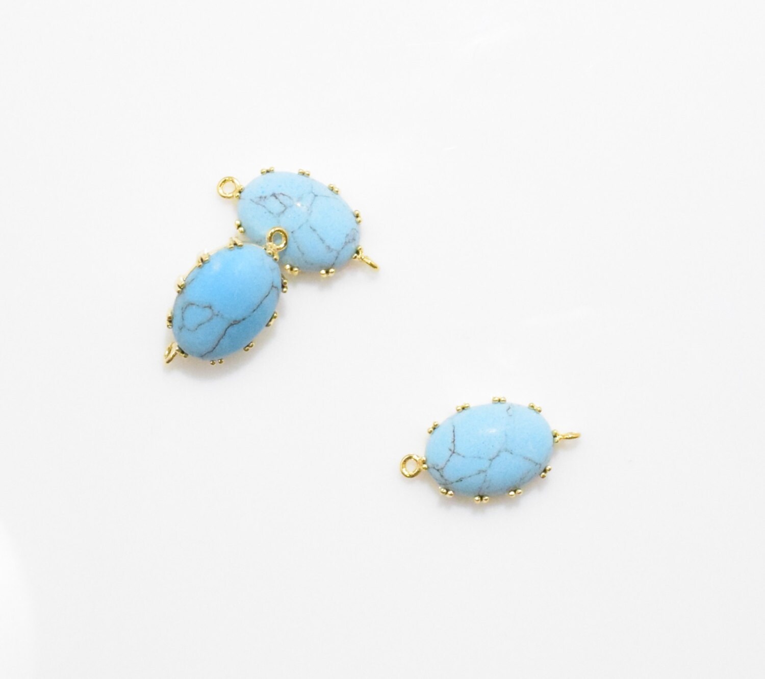 アクセサリー kt4l Turquoise Gemstone Connector . Turquoise Pendant . Turquoise