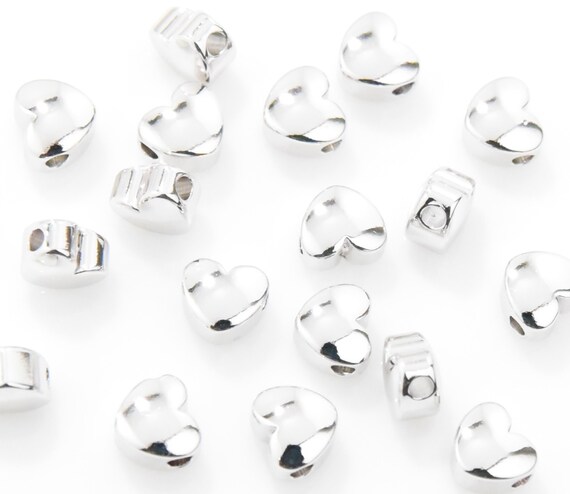 Polished Wheel Bead Charm Rhodium-plated Sterling Silver Polished Wheel Bead Charm Rhodium-plated Sterling Silver