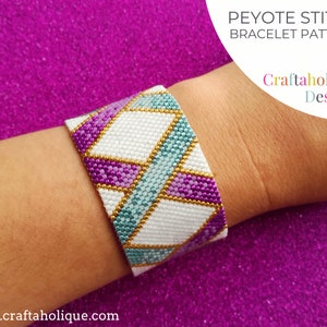 Peyote Bracelet Pattern, Beaded Bracelet Pattern, Peyote Stitch Pattern, Peyote Bracelet Pattern, Miyuki Pattern, Delica Pattern, Beading.