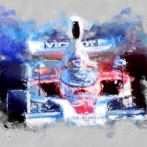 Al Unser, Sr. Races at Laguna Seca Raceway Limited Edition Print by Stevie Dan • Auto Racing • Monterey, California