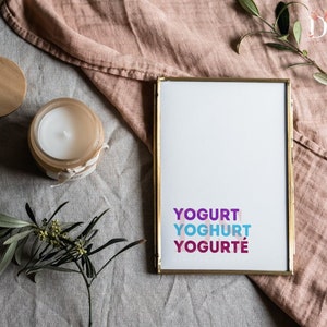 Yogurt Yoghurt Yogurte - The Good Place Inspired Art - Digital Print - A4 - 8&quot;x10&quot; - 5&quot;x7&quot; - 4&quot;x6&quot;