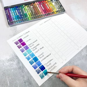 4 Artist Swatching Templates - Digital Download