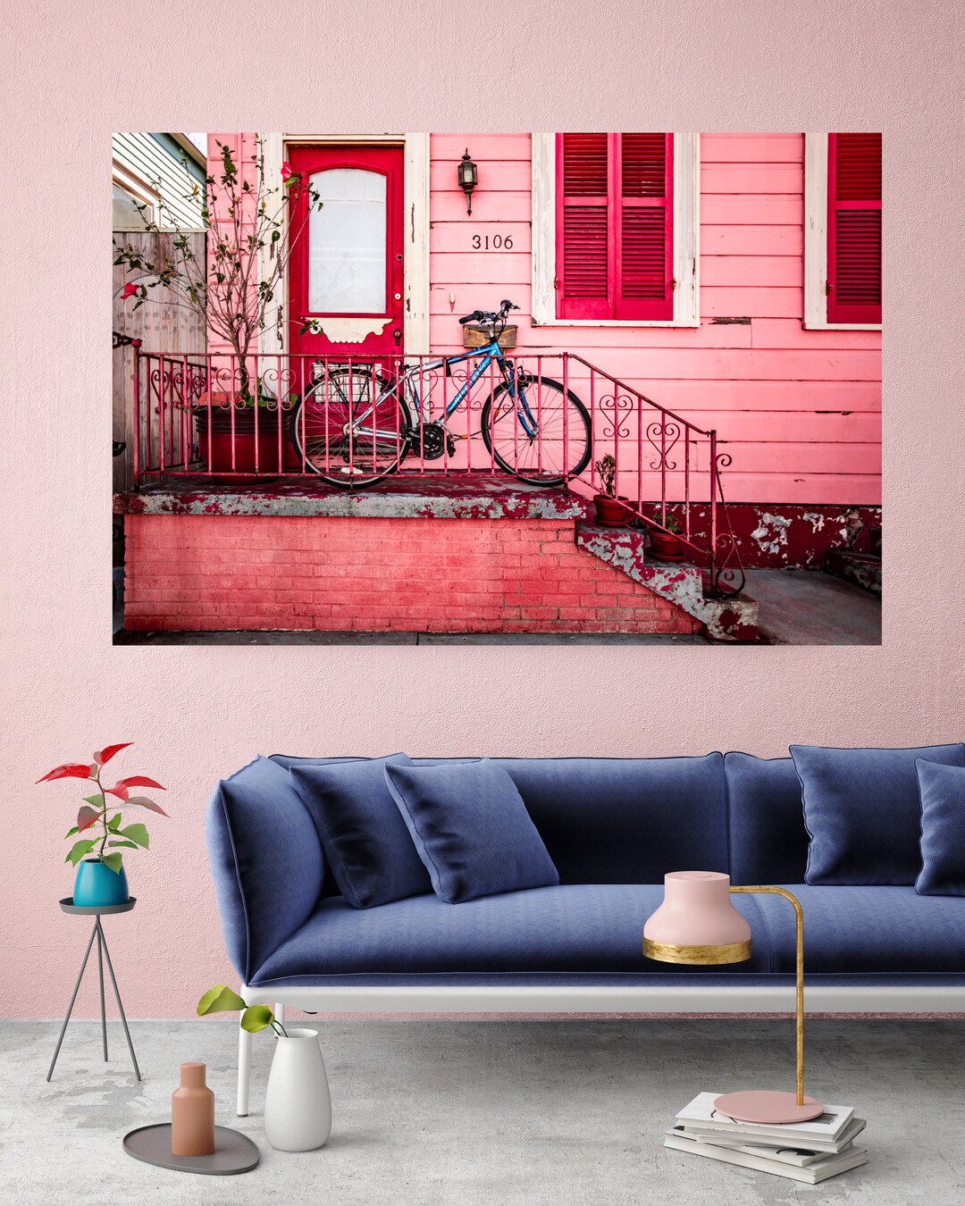 New Orleans Photography, Wall Art, Photography Print, Red Door, Urban