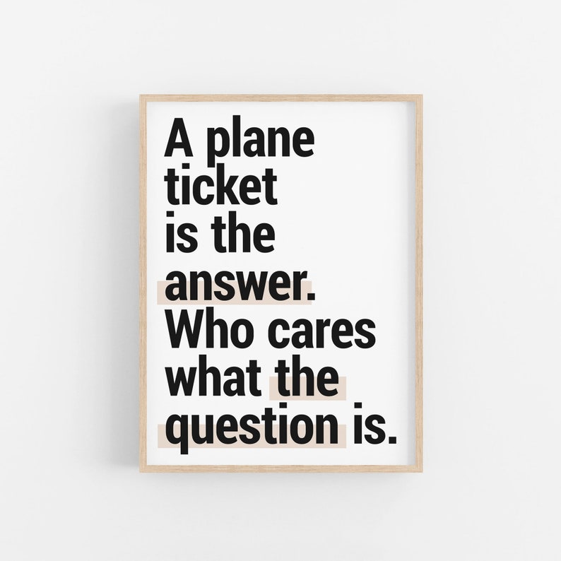 Printable Wall Art Travel Quote Travel Inspiration Quote Etsy