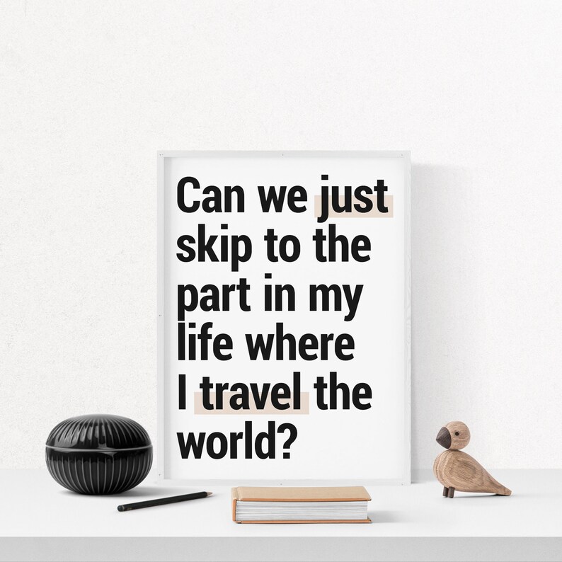 Printable Wall Art Travel Quote Travel Inspiration Quote Etsy