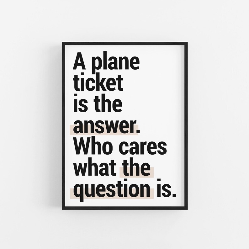 Printable Wall Art Travel Quote Travel Inspiration Quote Etsy