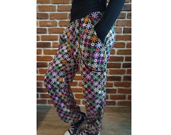 Schniesel pumppants for women "sniffle. Colorful Boom Cotton Pinches" Retro Flower Pump Pants Size 34-46