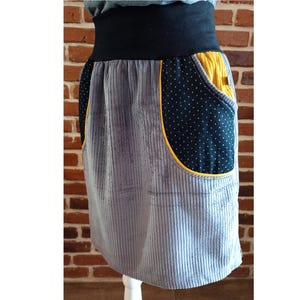 Cord skirt wide cord &quot; schniesel.Gray mustard yellow black cord skirt &quot; cord skirt for women size 34-46