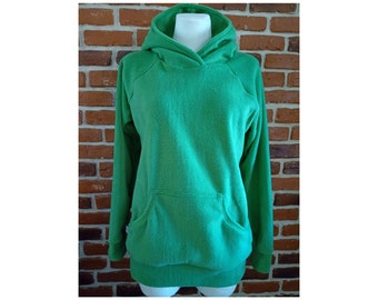 Fleece sweater green, hoodie size. 34 - 46 Schniesel "schniesel.green fleece sweater"