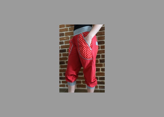 Schniesel Pumphose für Damen "Böbbels Rot Jerseypumphose" Rot und weiße Punkte , Dots