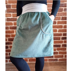 Cord skirt wide cord &quot; schniesel.Khaki light grey cord skirt &quot; cord skirt for women size 34-46