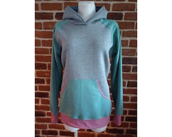 Schniesel Hoodie "schniesel.Grau Grün Altrosa Pulli" Grau grün altros Kapuzenpulli für Damen