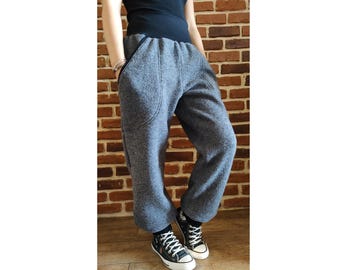 Schniesel women's and children's walk trousers, baggy trousers " Schniesel grey black walk trousers " Warm walk trousers in baggy trousers cut
